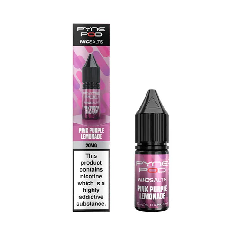 10ml Pink Purple Lemonade E-Liquid By Pyne Pod Nic Salts