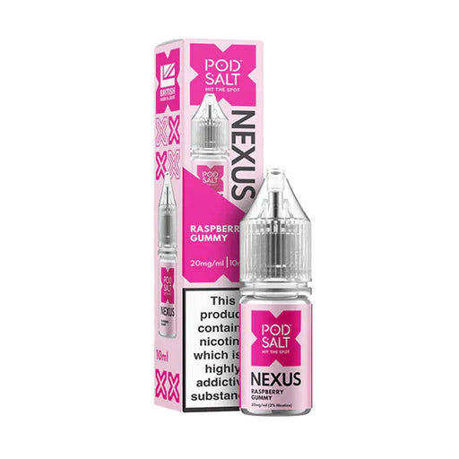Raspberry Gummy Nic Salt 10ml By Pod Salt Nexus