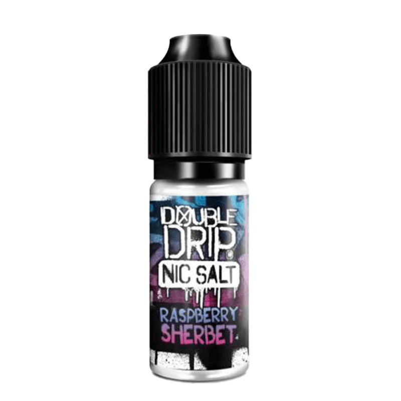 Double Drip Raspberry Sherbet Nic Salt Vape Juice - 10 Pack