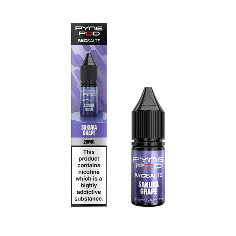 10ml Sakura Grape E-Liquid By Pyne Pod Nic Salts