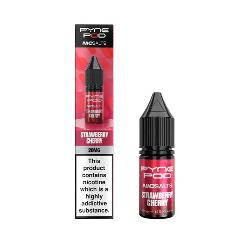10ml Strawberry Cherry E-Liquid By Pyne Pod Nic Salts