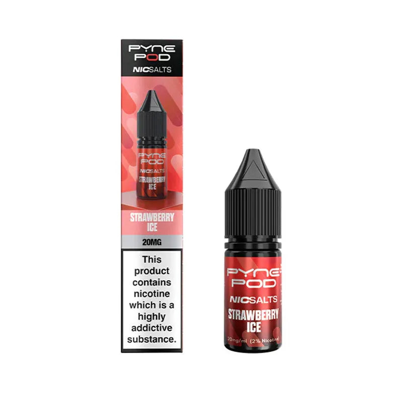 10ml Strawberry Ice E-Liquid By Pyne Pod Nic Salts