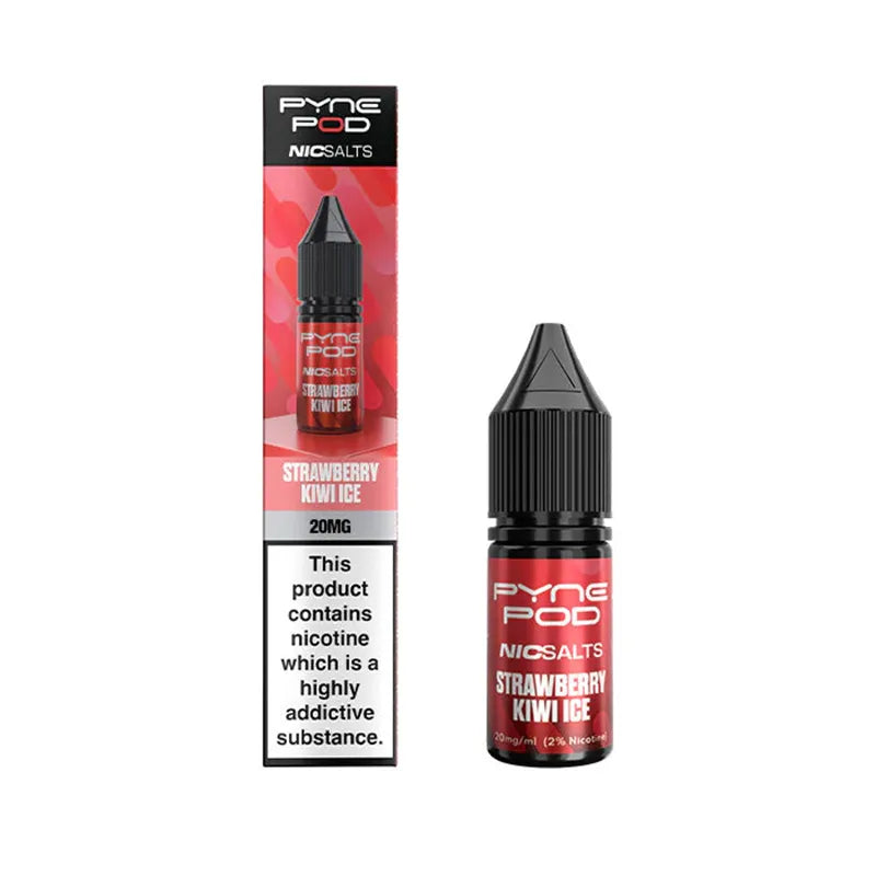 10ml Strawberry Kiwi ice E-Liquid By Pyne Pod Nic Salts