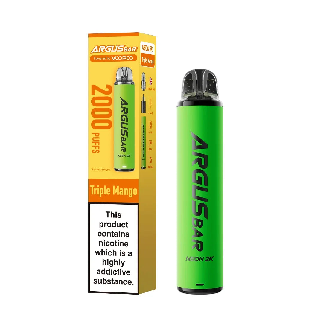 Voopoo Argus Bar Neon 2K Prefilled Pod Kit | 5 for 20 Voopoo Argus Bar Neon 2K Prefilled Pod Kit | 5 for 20