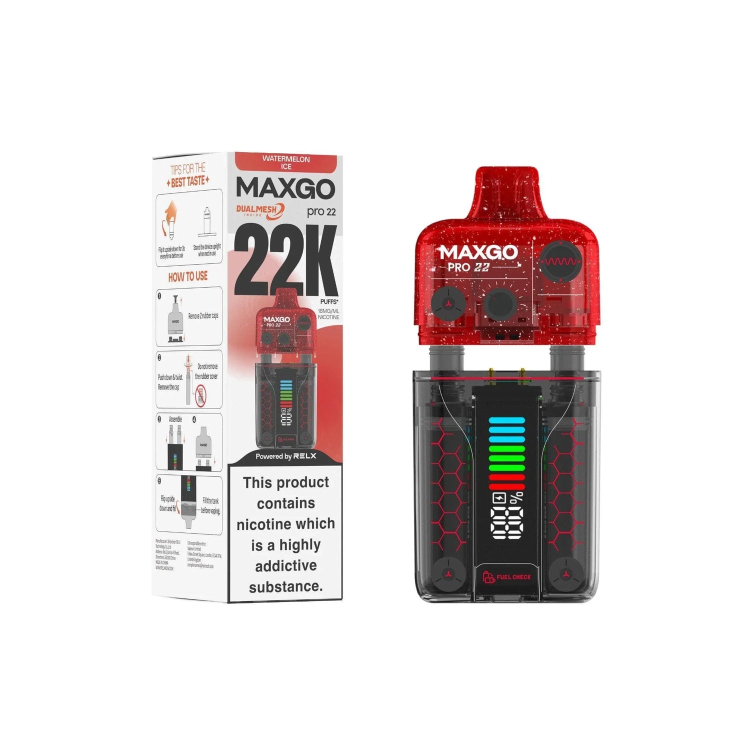 Relx MaxGo Pro 22000 Puff Disposable Vape