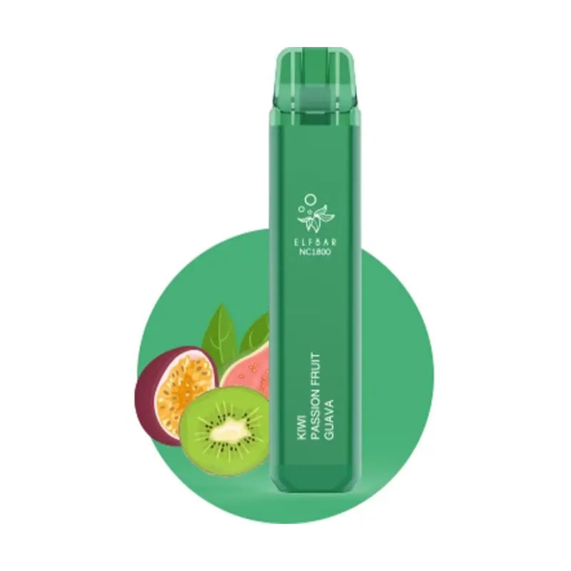 ElfBar NC1800 Disposable Vape 20mg Kiwi Passionfruit Guava