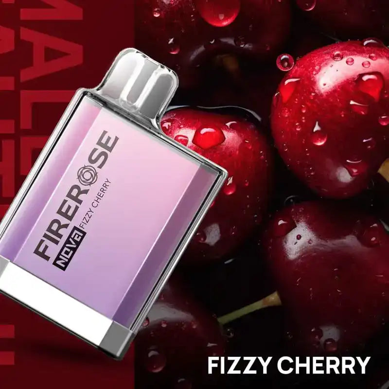 Firerose-Nova-600-Puffs-Box-of-10-Fizzy-Cherry
