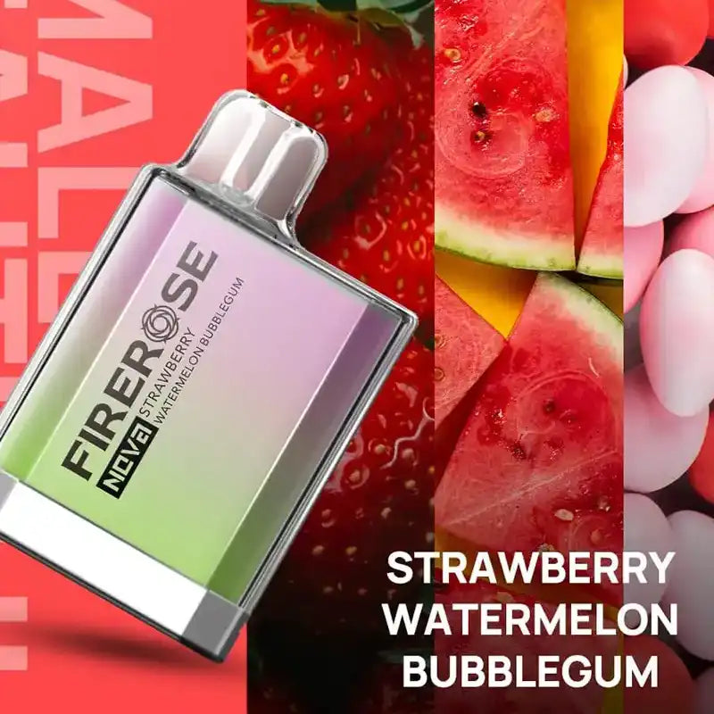 Firerose-Nova-600-Puffs-Box-of-10-Strawberry-Watermelon-Bubblegum