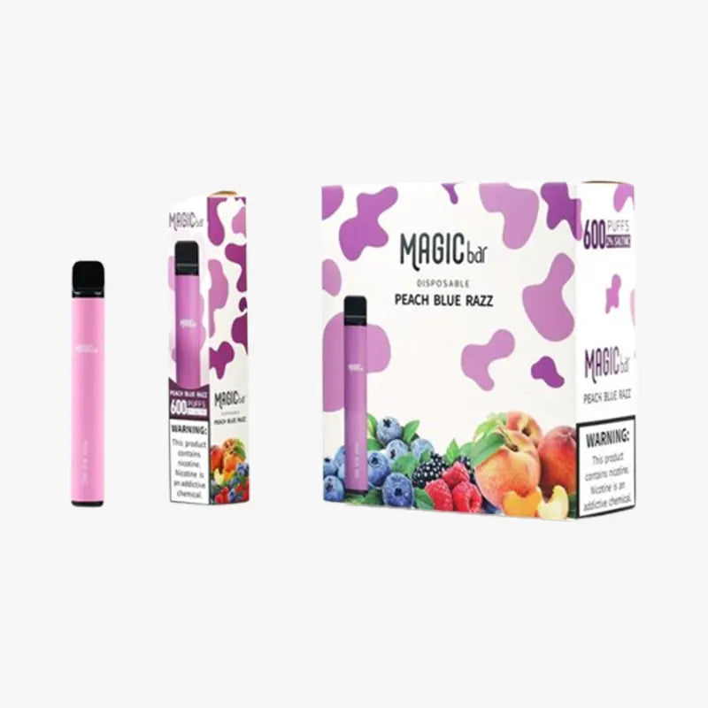 Magic Bar 600 Puffs Disposable Vape Device Peach Blue Razz