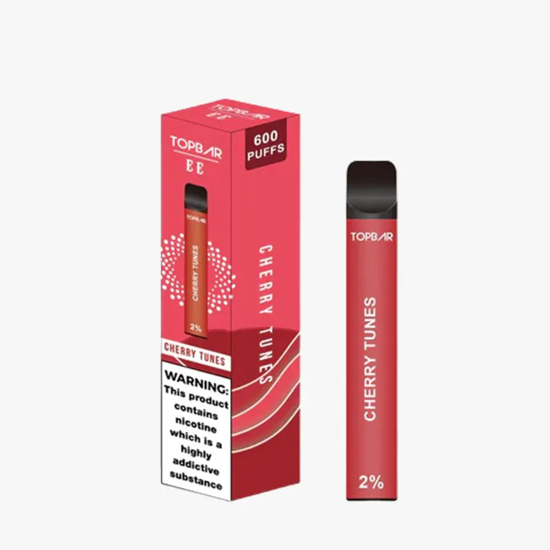 Top Bar 600 Puffs Disposable Vape Cherry Tunes